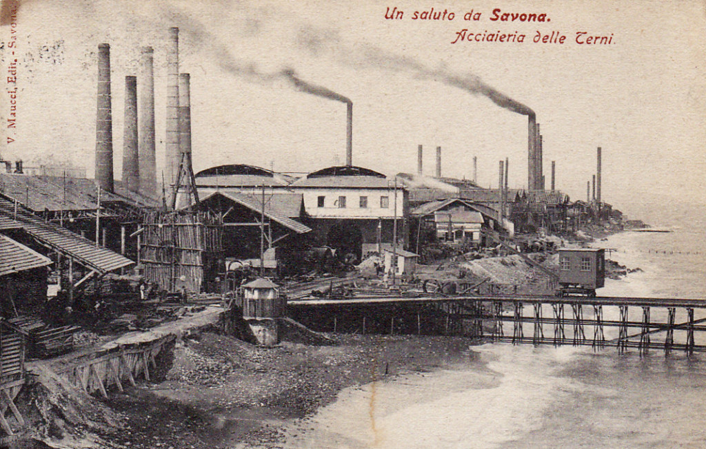 Lo stabilimento di Savona della Società degli Alti Forni Fonderie e Acciaierie di Terni